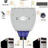 ⁦Kinan - 2  Ports DVI  Cable KVM with Audio and remote switch⁩ – תמונה ⁦2⁩