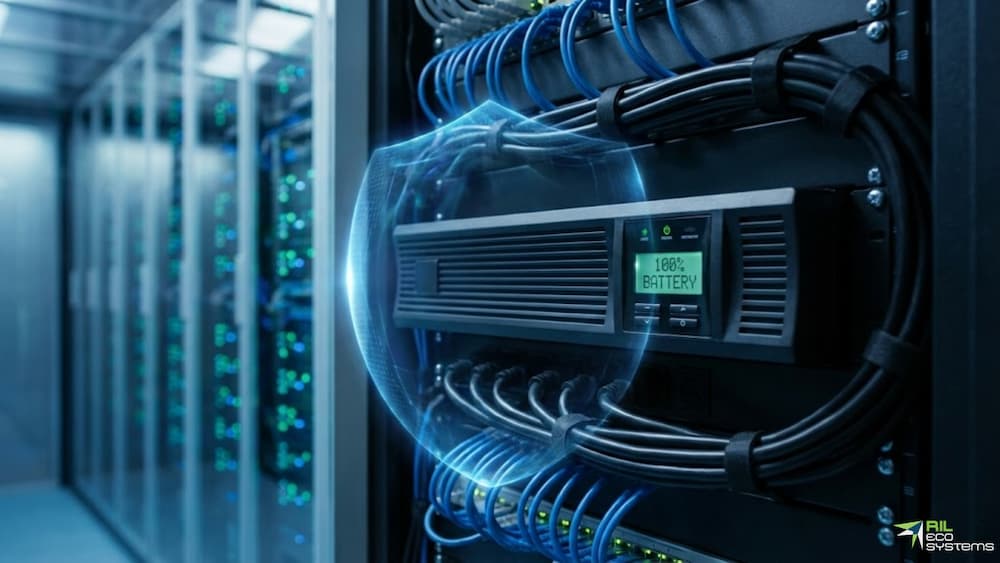 מערכת אל פסק UPS לגיבוי שרתים
